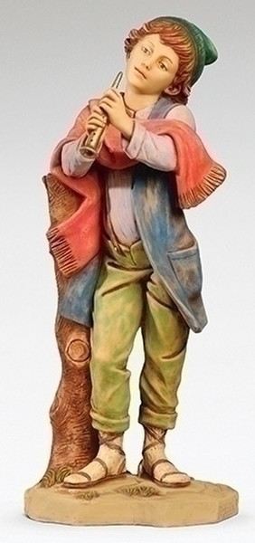 Daniel Shepherd Boy with Flute Nativity Collection Sculptures Fontanini